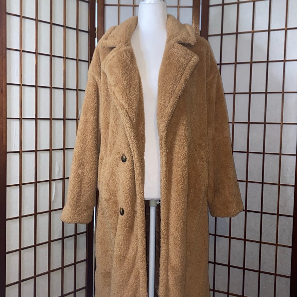 SHEIN Tan Teddy Jacket